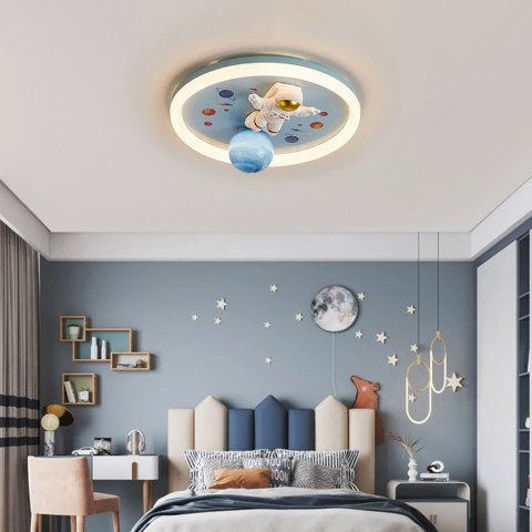 Lampa LED sufitowa plafon do pokoju dziecięcego ściemniana + pilot astronauta Kik Sp. z o. o. Sp. k.