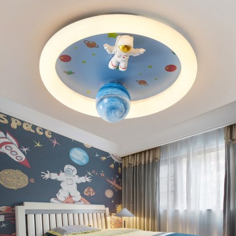 Lampa LED sufitowa plafon do pokoju dziecięcego ściemniana + pilot astronauta Kik Sp. z o. o. Sp. k.