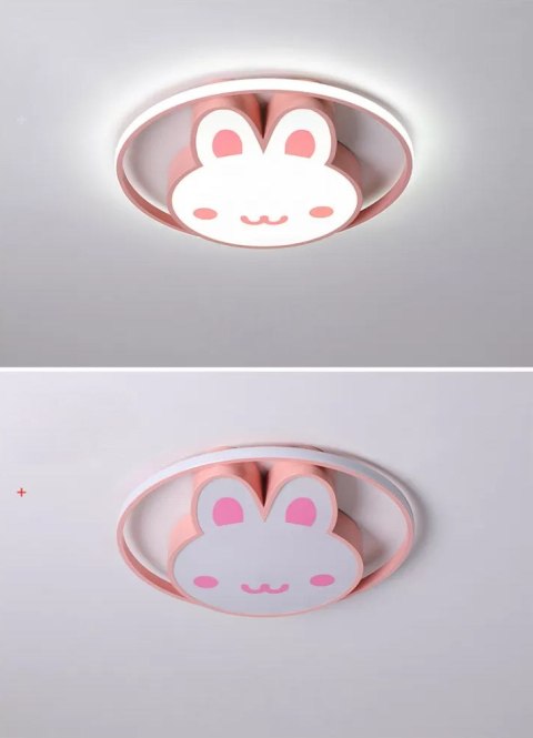 Lampa LED sufitowa plafon do pokoju dziecięcego ściemniana + pilot króliczek Kik Sp. z o. o. Sp. k.
