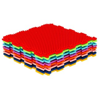 Mata sensoryczna puzzle montessori do masażu stóp 8 elementów kolorowe Kik Sp. z o. o. Sp. k.