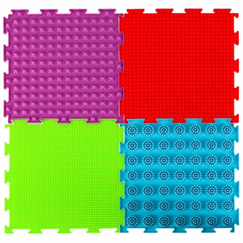 Mata sensoryczna puzzle montessori do masażu stóp 8 elementów kolorowe Kik Sp. z o. o. Sp. k.