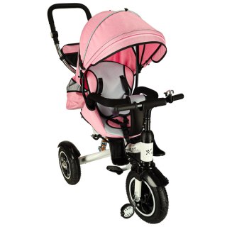 Rowerek trójkołowy Trike Fix V3 rower spacerówka 3w1 obracany 360 wolne koło różowy Kik Sp. z o. o. Sp. k.