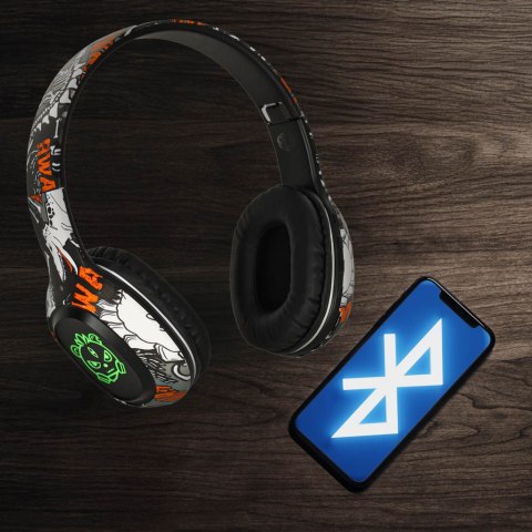 Słuchawki bezprzewodowe nauszne Bluetooth RGB Gaming Sport 200mAh czarne Kik Sp. z o. o. Sp. k.