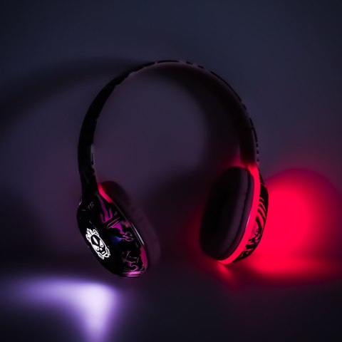 Słuchawki bezprzewodowe nauszne Bluetooth RGB Gaming Sport 200mAh różowe Kik Sp. z o. o. Sp. k.