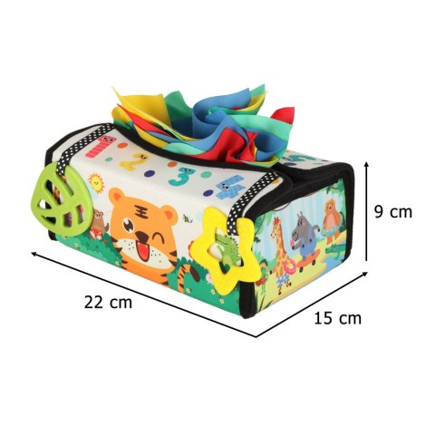 Sorter pudełko z chusteczkami sensoryczne montessori mata 2w1 Kik Sp. z o. o. Sp. k.