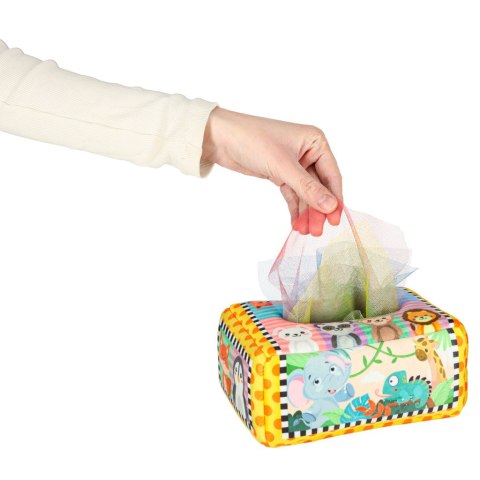 Sorter pudełko z chusteczkami sensoryczne montessori pluszowe cyfry litery Kik Sp. z o. o. Sp. k.