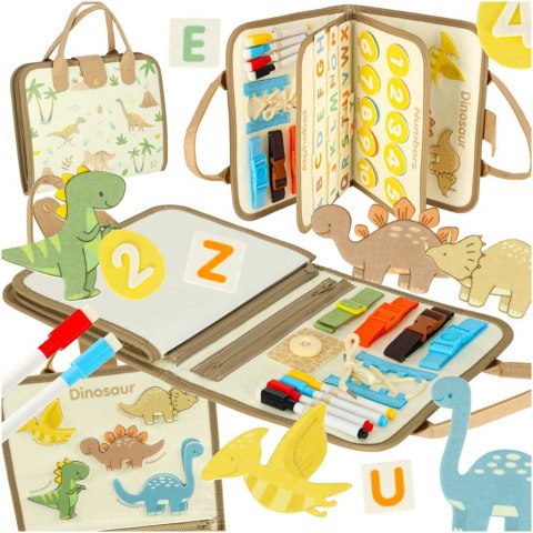 Tablica manipulacyjna sensoryczna montessori walizka dinozaury Kik Sp. z o. o. Sp. k.
