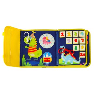 Tablica manipulacyjna sensoryczna montessori walizka plecak niebieski Kik Sp. z o. o. Sp. k.