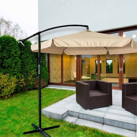 Parasol ogrodowy LUARO duży składany z wysięgnikiem 290cm beżowy Kik Sp. z o. o. Sp. k.