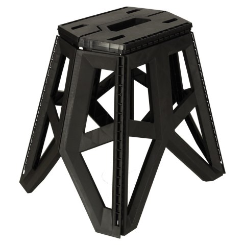 Taboret składany krzesełko turystyczne kempingowe przenośne 40 cm czarny Kik Sp. z o. o. Sp. k.