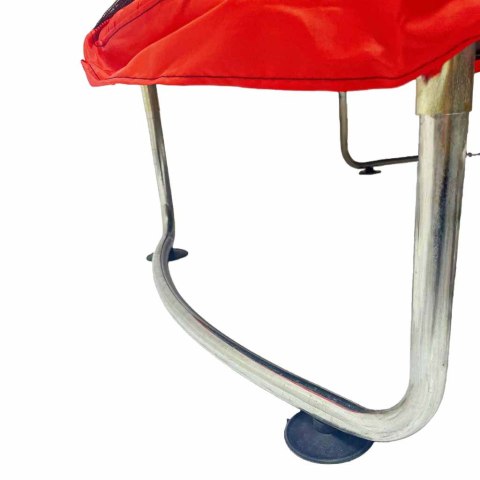 Trampolina dla dzieci ogrodowa siatka piłki koszykówka 155cm czerwona Kik Sp. z o. o. Sp. k.
