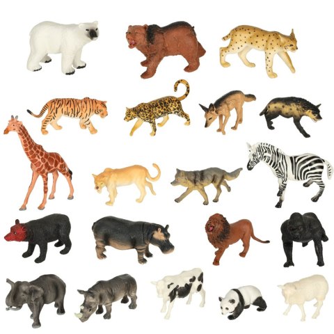 Figurki zwierząt zwierzęta zoo safari farma akcesoria skrzynka 59 el. Kik Sp. z o. o. Sp. k.
