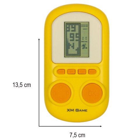 Gra elektroniczna zręcznościowa mini konsola przenośna kieszonkowa żółty Kik Sp. z o. o. Sp. k.