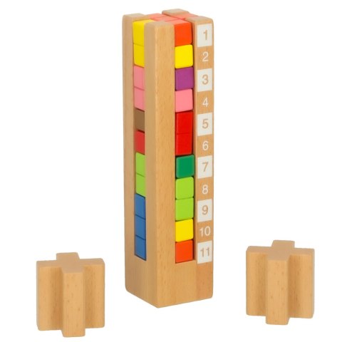 Klocki drewniane edukacyjne układanka Montessori kolorowe Kik Sp. z o. o. Sp. k.