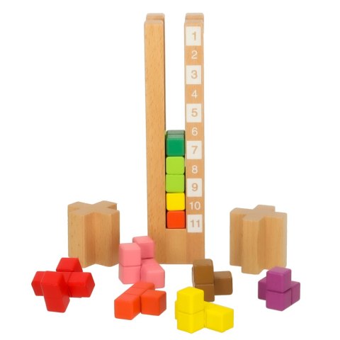Klocki drewniane edukacyjne układanka Montessori kolorowe Kik Sp. z o. o. Sp. k.
