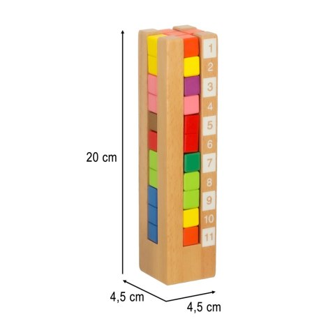 Klocki drewniane edukacyjne układanka Montessori kolorowe Kik Sp. z o. o. Sp. k.