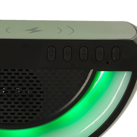 Lampka LED Gamingowa RGB głośnik ładowarka indukcyjna czarna Kik Sp. z o. o. Sp. k.