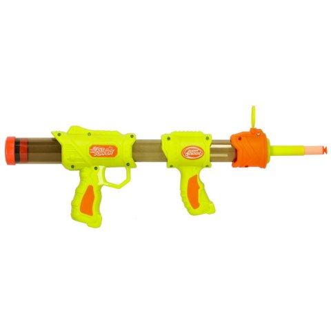 Pistolet na kulki karabin na piankowe naboje solidny dla dzieci gra 2w1 zielony Kik Sp. z o. o. Sp. k.
