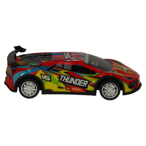 Samochód RC sportowy zdalnie sterowany na pilot auto wyścigowe drift z LED światłami czerwony Kik Sp. z o. o. Sp. k.
