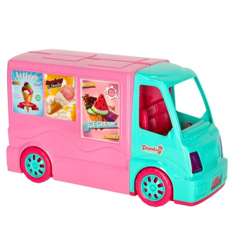 Samochód dla lalek kamper food truck zestaw 21 el. Kik Sp. z o. o. Sp. k.