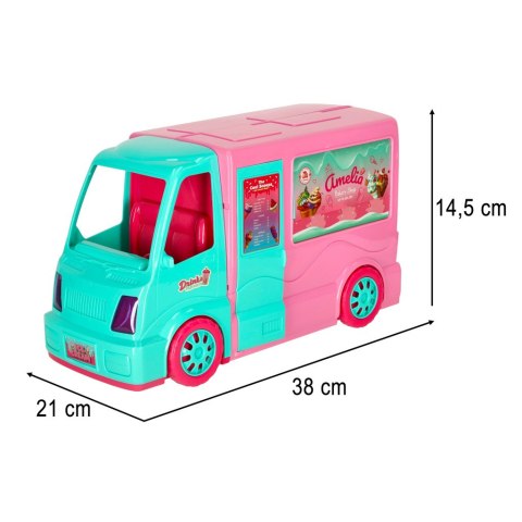 Samochód dla lalek kamper food truck zestaw 21 el. Kik Sp. z o. o. Sp. k.