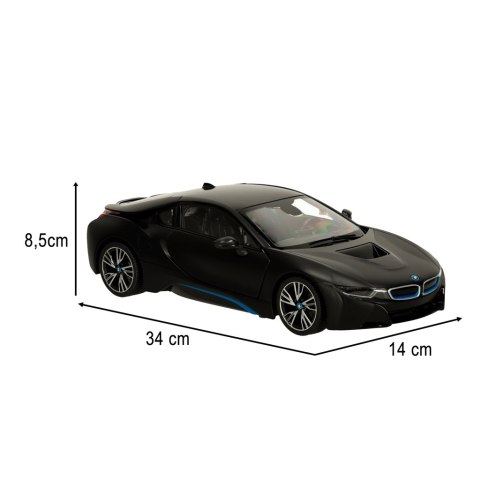 Samochód zdalnie sterowany Rastar 71010 BMW i8 1:14 otwierane drzwi czarny Kik Sp. z o. o. Sp. k.