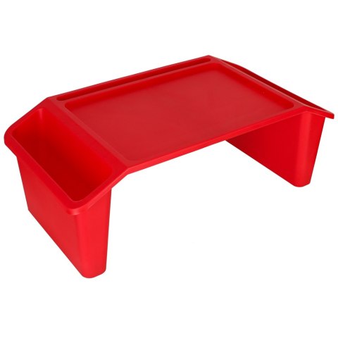 Stolik pod laptopa z organizerem podróżny samochodowy dla dzieci z kieszeniami śniadaniowy podstawka przenośny stabilny czerwony Kik Sp. z o. o. Sp. k.