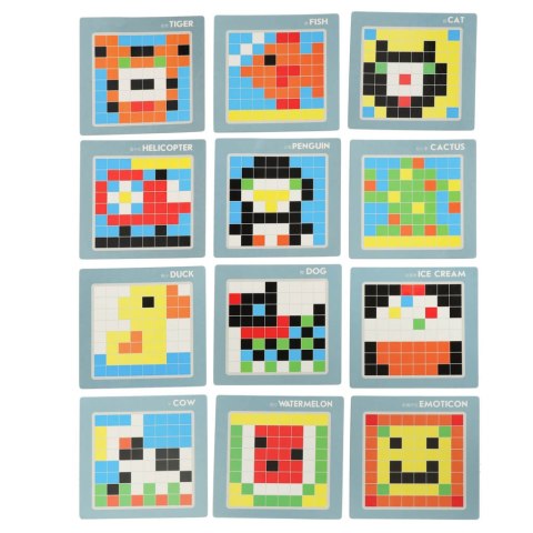 Układanka kreatywna logiczna klocki puzzle mozaika 175 elementów Kik Sp. z o. o. Sp. k.