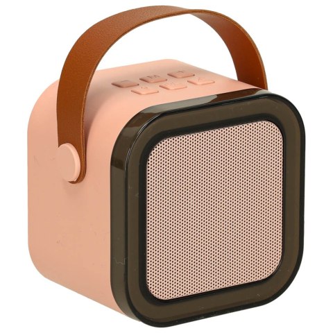 Zestaw do karaoke głośnik Bluetooth 2 mikrofony USB LED 6W różowy Kik Sp. z o. o. Sp. k.