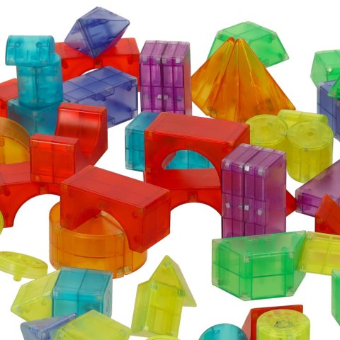 Klocki magnetyczne konstrukcyjne świecące elementy figury 3D 64 el. Kik Sp. z o. o. Sp. k.