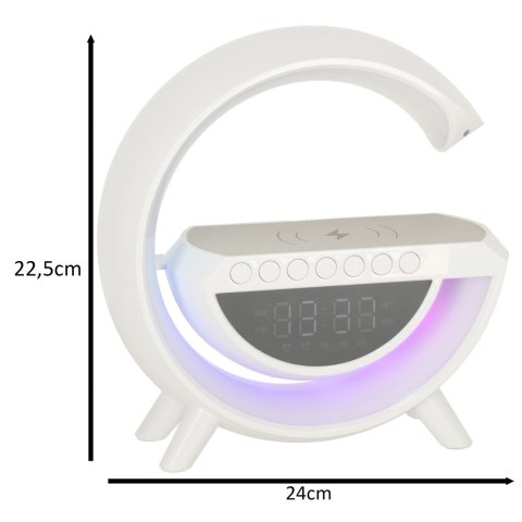 Lampka LED Gamingowa RGB głośnik ładowarka indukcyjna radio budzik zegar Kik Sp. z o. o. Sp. k.