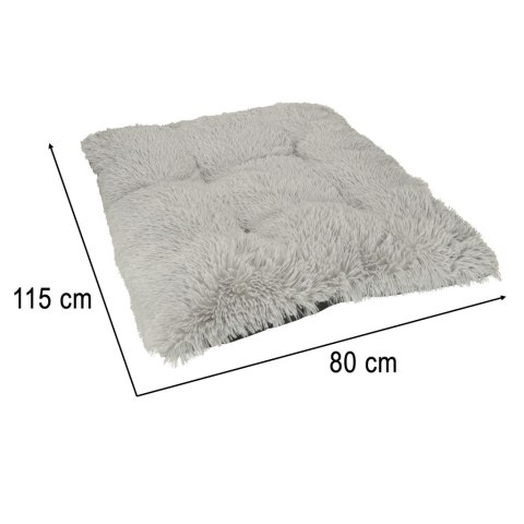 Legowisko dla psa kota pluszowe posłanie włochata poduszka poducha shaggy 115cm szary Kik Sp. z o. o. Sp. k.
