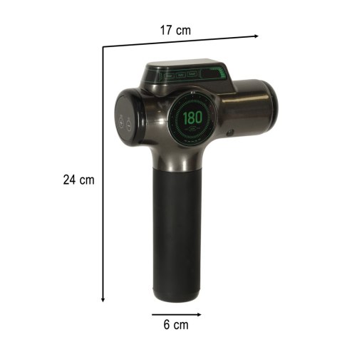Pistolet do masażu masażer do pleców ciała wyświetlacz LED 8w1 Kik Sp. z o. o. Sp. k.