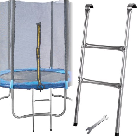 Drabinka do trampoliny ogrodowej schodki uniwersalna metalowa 86,5 x 37 cm Kik Sp. z o. o. Sp. k.