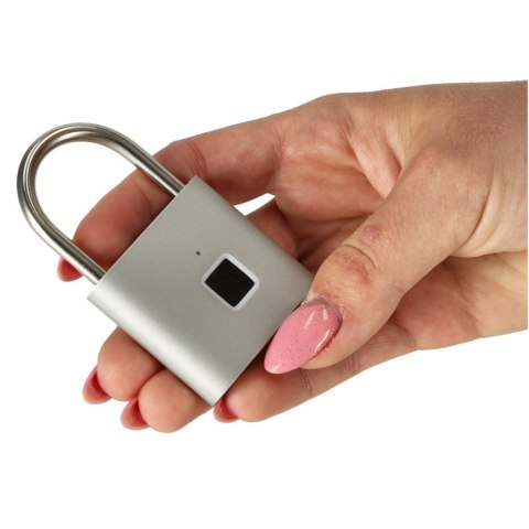 Kłódka zamek elektroniczny na odcisk palca wodoodporny inteligentny USB Kik Sp. z o. o. Sp. k.