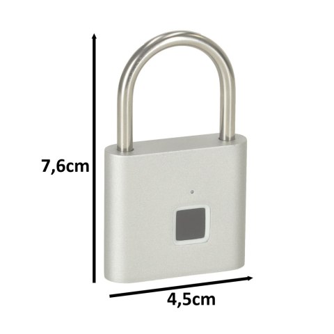 Kłódka zamek elektroniczny na odcisk palca wodoodporny inteligentny USB Kik Sp. z o. o. Sp. k.