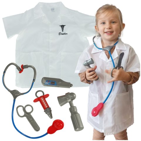 Kostium strój karnawałowy przebranie lekarz strój doktora kitel lekarski zestaw 3-8 lat Kik Sp. z o. o. Sp. k.