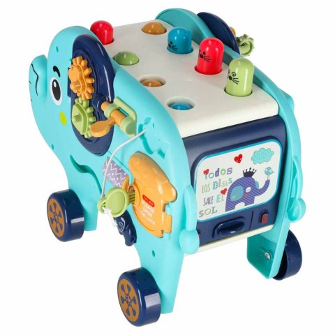 Słonik tablica manipulacyjna montessori wbijak sorter klocki młotek 26cm Kik Sp. z o. o. Sp. k.