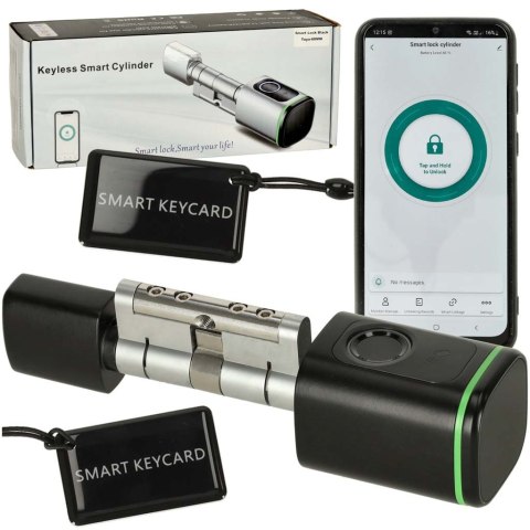Zamek elektroniczny SMART wkładka inteligentna do drzwi odcisk palca bluetooth Kik Sp. z o. o. Sp. k.