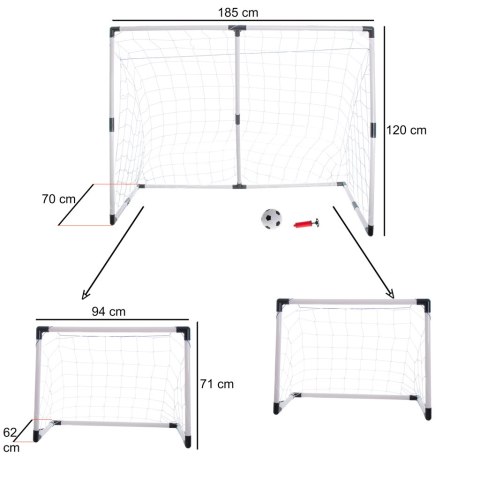 Bramka piłkarska do piłki nożnej dla dzieci 2w1 185x120x70cm Kik Sp. z o. o. Sp. k.