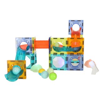 Klocki magnetyczne konstrukcyjne marble tor kulkowy świecący 49 elementów Kik Sp. z o. o. Sp. k.