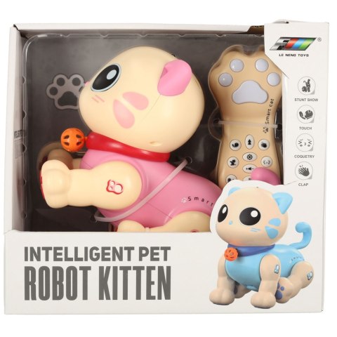 Kot kotek interaktywny zdalnie sterowany na pilota RC robot skacze różowy Kik Sp. z o. o. Sp. k.