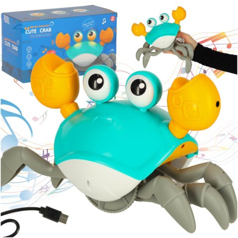 Krab uciekający pełzający czujnik interaktywna akumulator USB zielony Kik Sp. z o. o. Sp. k.