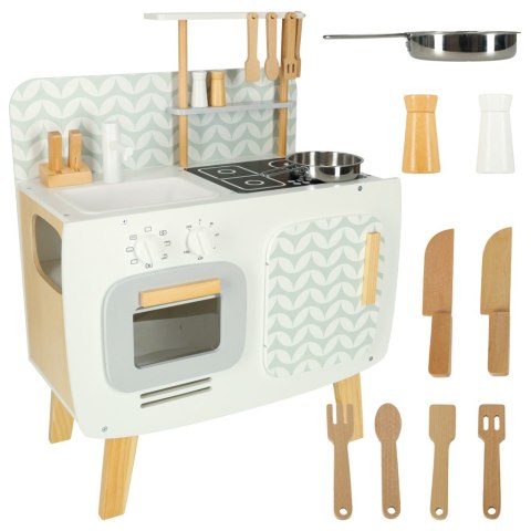 Kuchnia dla dzieci drewniana MDF LULILO RETRO akcesoria 73cm Kik Sp. z o. o. Sp. k.
