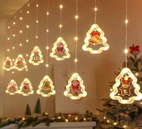 Kurtyna LED na okno girlanda świąteczna choinkowa 3 m 125 LED Kik Sp. z o. o. Sp. k.