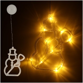Lampki LED wisząca dekoracja świąteczna okna bałwanek 49cm przyssawka 10 LED Kik Sp. z o. o. Sp. k.