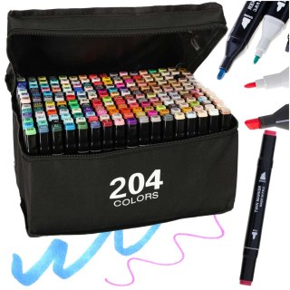 Markery dwustronne mazaki alkoholowe w etui 204 + podstawka Kik Sp. z o. o. Sp. k.
