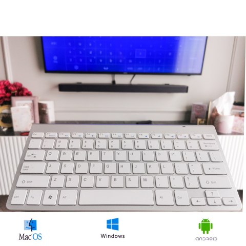 Klawiatura bezprzewodowa Smart TV srebrna Kik Sp. z o. o. Sp. k.