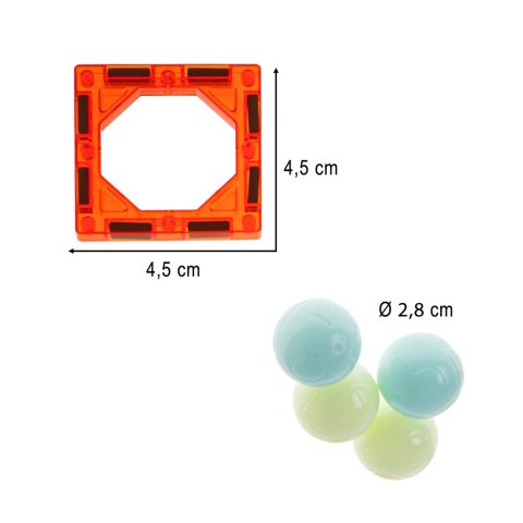 Klocki magnetyczne marble tor kulkowy świecący 75 elementów Kik Sp. z o. o. Sp. k.