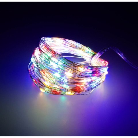 Lampki LED druciki dekoracyjne świąteczne choinkowe 10m 100LED multikolor Kik Sp. z o. o. Sp. k.